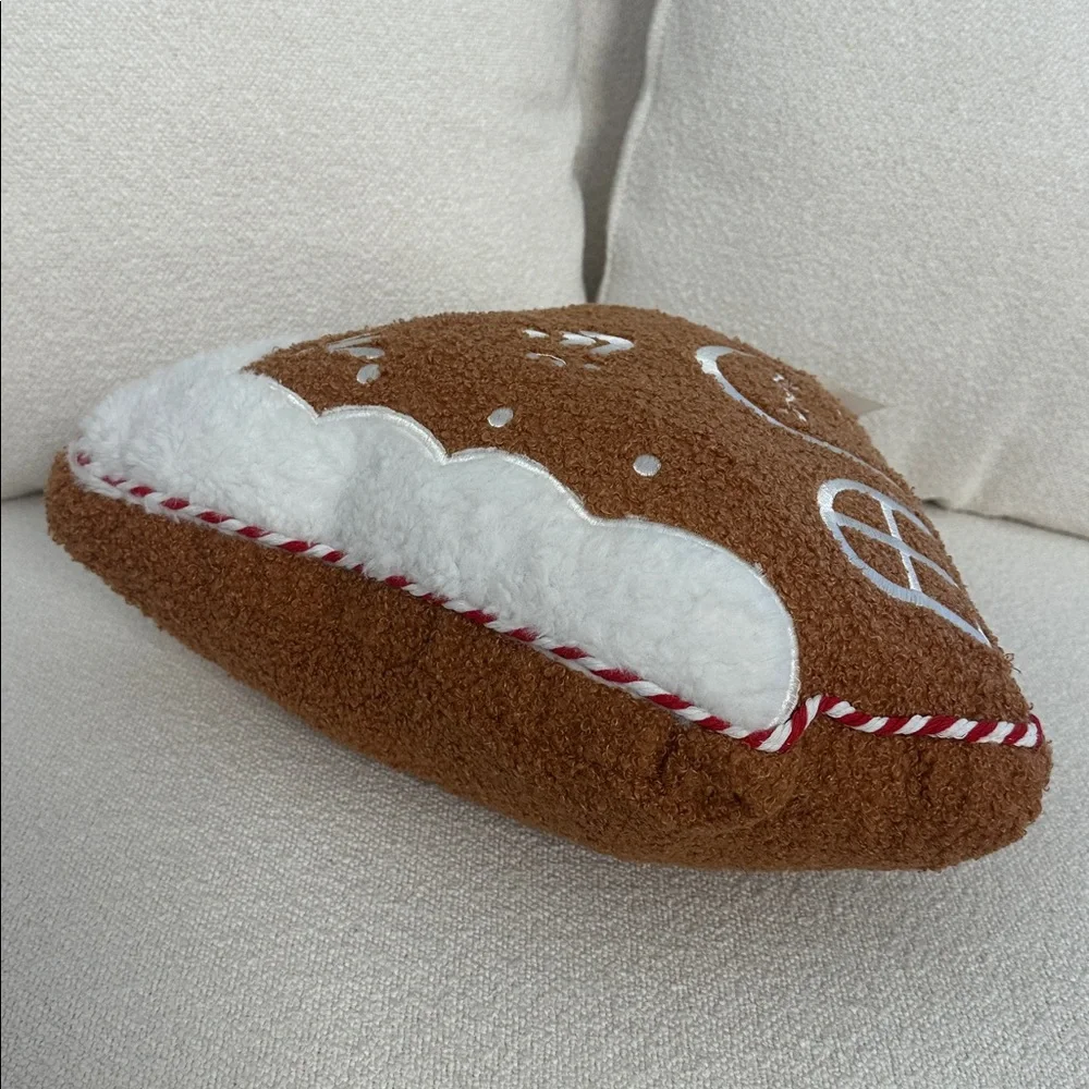 Target Gingerbread House Pillow - Brown and White